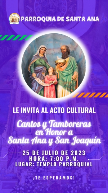 Cantos y tamboreras en honor a Santa Ana y San Joaqu�n.